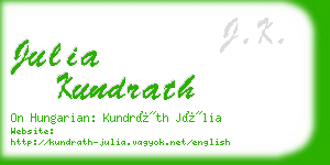 julia kundrath business card